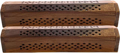 12" Coffin Incense Burner - Wood